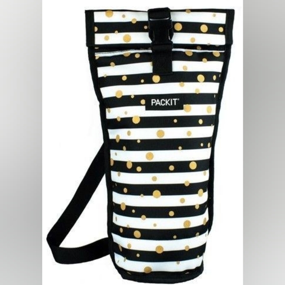 Packit Freezable Wine / Beverage Tote Bag in Celebration Dot Design - Picture 2 of 11